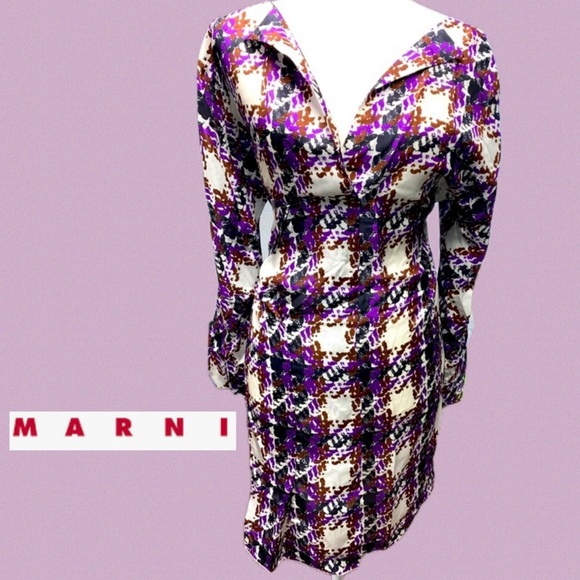 AMAZING Unique Marni Silk Tunic Dress Size 44 - Picture 1 of 14